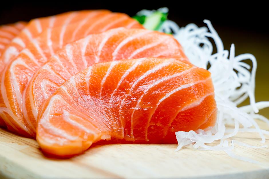 Sashimi de salmão 6un