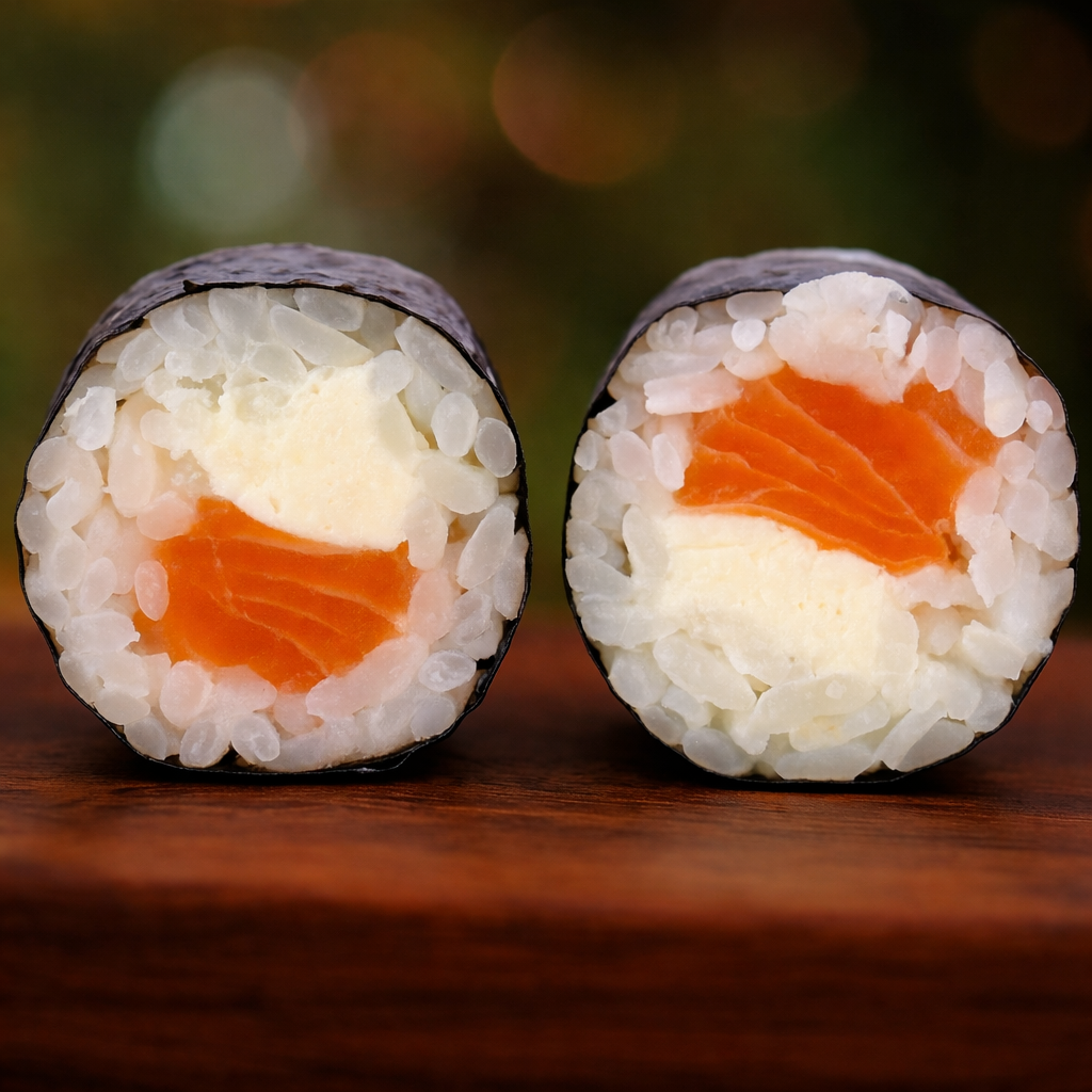 Futomaki de salmão 4un