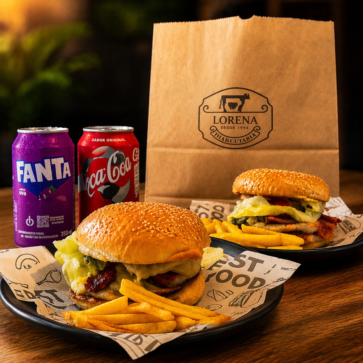 2 Clássico com Bacon c/ batata + 2 Refrigerante 350ml