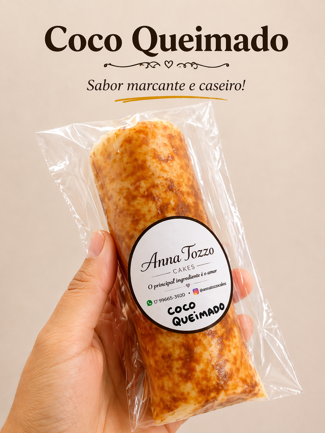 Geladinho Gourmet Coco Queimado com Doce de Leite